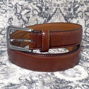 Vince Camuto Brown Leather Dress Belt Size 42